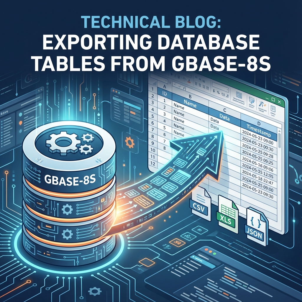 南大通用数据库 GBASE-8S 导出数据库信息表